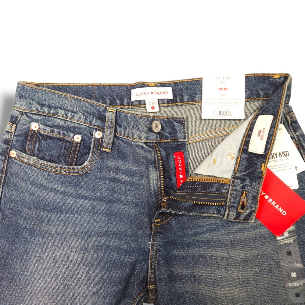 Lucky Brand Easy Rider Bootcut Jeans Medium Wash KND Stretch Denim 2/26R - Picture 5 of 11